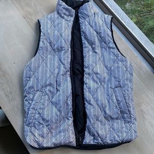 The Limited black and white stripe vest